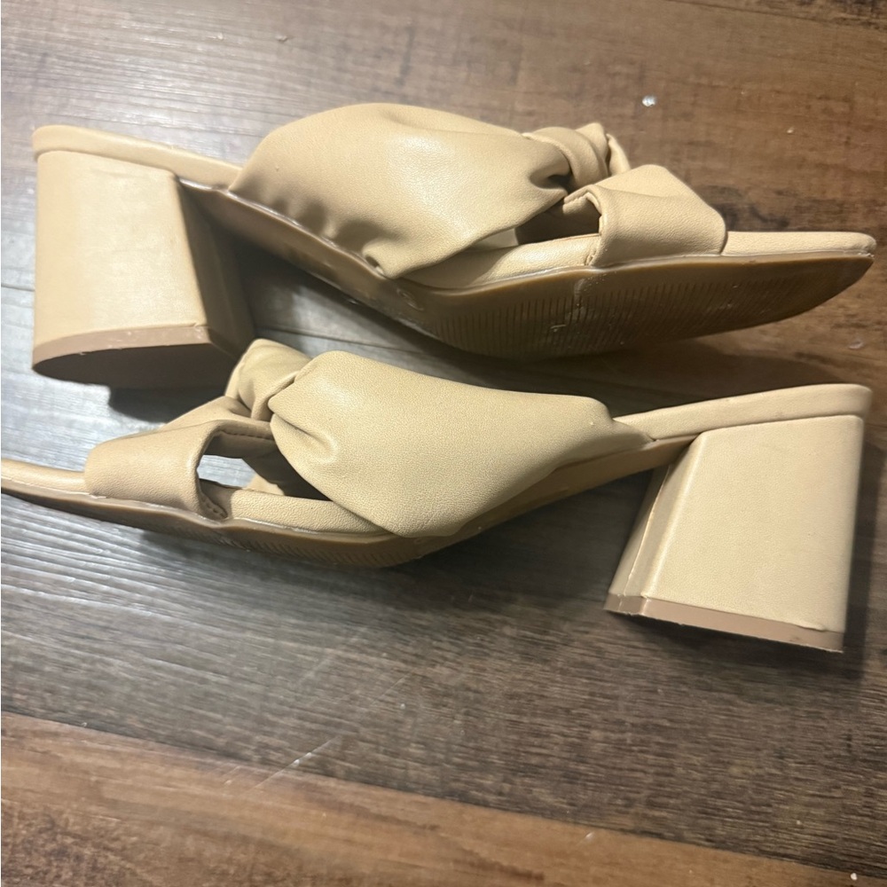 Charlotte Russe Tan Block Heel Sandals
